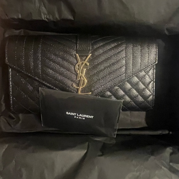 YSL-ENVELOPE LARGE FLAP WALLET IN GRAIN DE POUDRE
EMBOSSED LEATHER - Picture 5 of 14